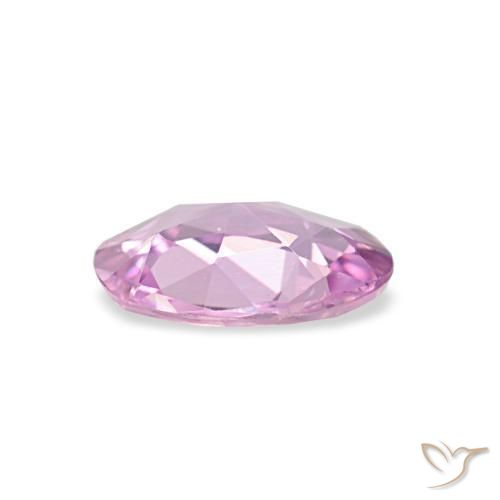 Safira rosa natural 0,51ct, corte oval, VVS