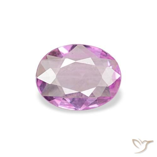 Safira roxo natural 0,21ct, corte oval, VVS