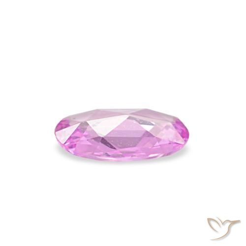 Safira roxo natural 0,21ct, corte oval, VVS