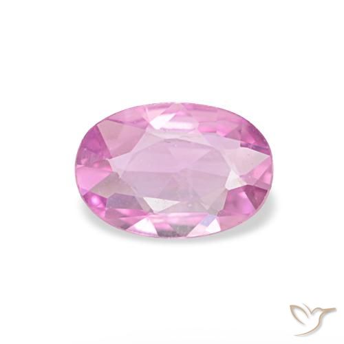 Safira rosa natural 0,40ct, corte oval, VVS