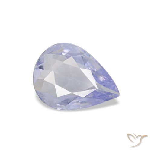 Safira azul natural 0,53ct, formato de pêra, VVS-VS