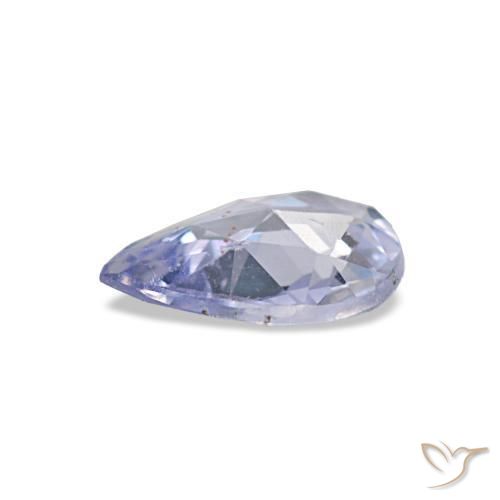 Safira azul natural 0,53ct, formato de pêra, VVS-VS