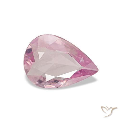 Safira rosa natural 0,45ct, formato de pêra, VS