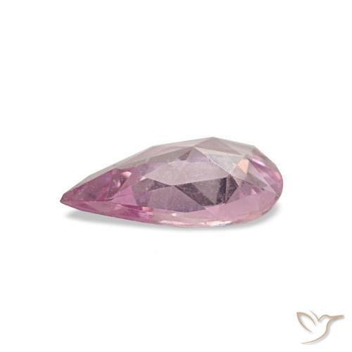 Safira rosa natural 0,45ct, formato de pêra, VS