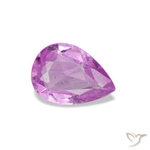 Safira roxo natural 0,28ct, formato de pêra, VS