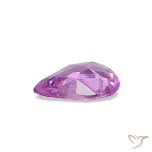 Safira roxo natural 0,28ct, formato de pêra, VS
