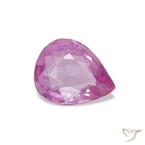 Safira roxo natural 0,46ct, formato de pêra, VS