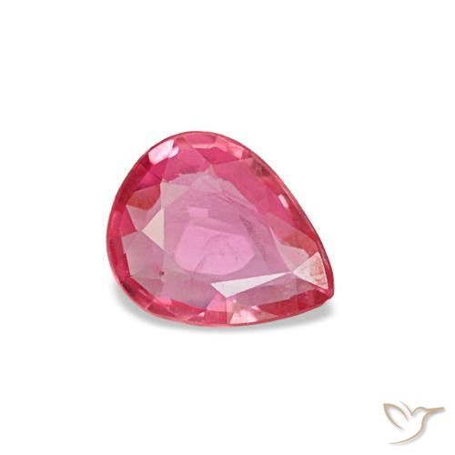 Safira rosa natural 0,28ct, formato de pêra, VS
