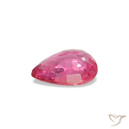 Safira rosa natural 0,28ct, formato de pêra, VS