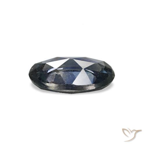 Safira azul natural 0,49ct, corte oval, VS