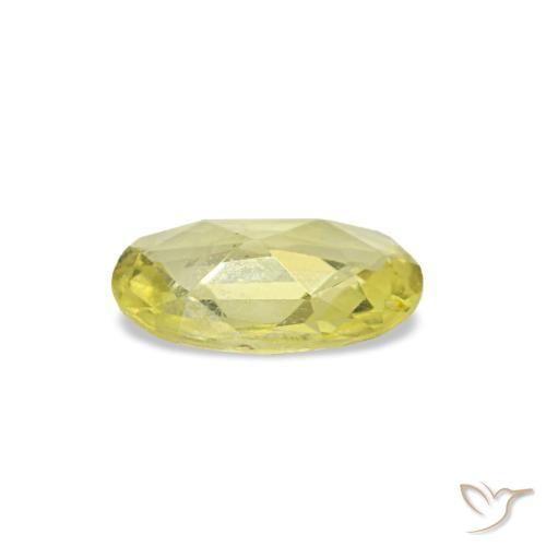 Safira amarelo natural 0,28ct, corte oval, VVS-VS