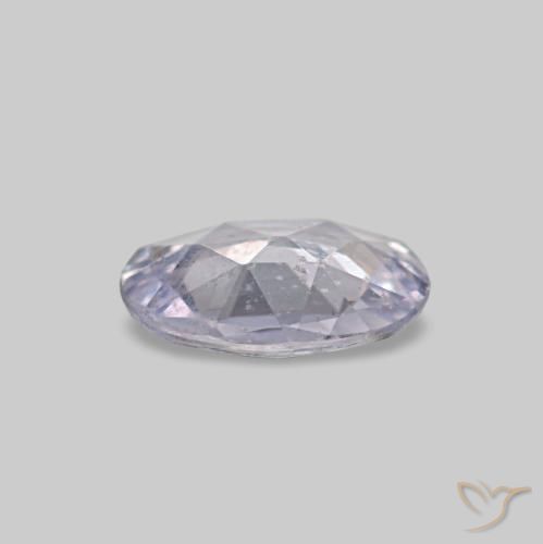 Safira cinza natural 0,44ct, corte oval, VVS-VS