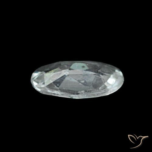 Safira cinza natural 0,37ct, corte oval, VVS-VS