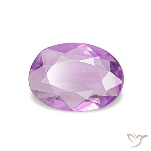 Safira roxo natural 0,50ct, corte oval, VVS-VS