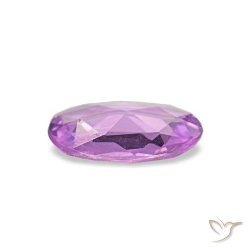 Safira roxo natural 0,50ct, corte oval, VVS-VS