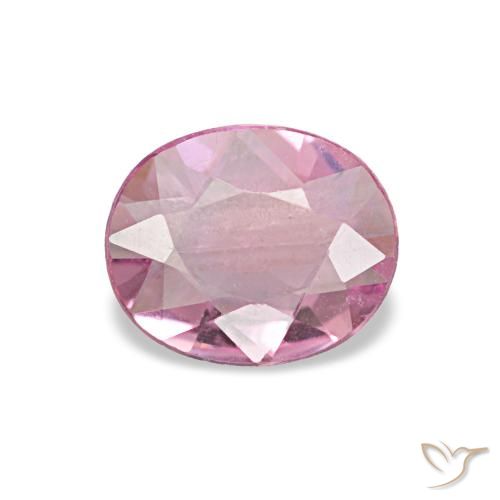 Safira rosa natural 0,50ct, corte oval, VVS-VS