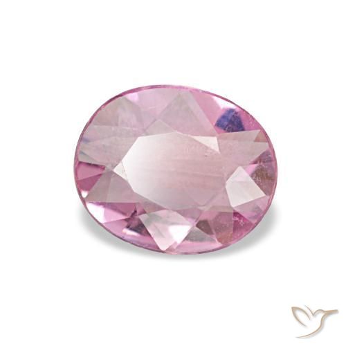 Safira rosa natural 0,50ct, corte oval, VVS-VS