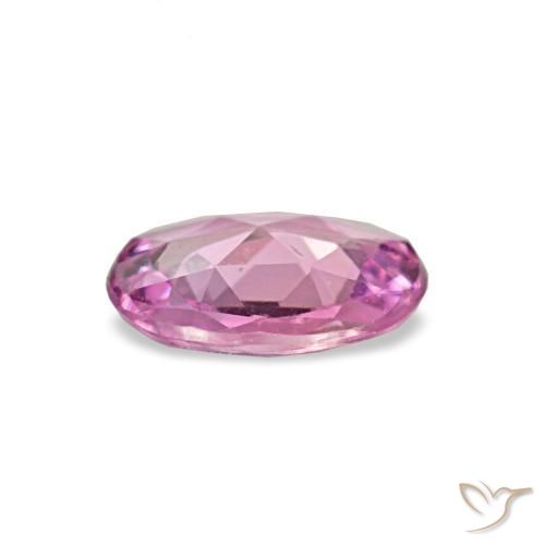 Safira rosa natural 0,50ct, corte oval, VVS-VS