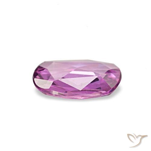 Safira roxo natural 0,44ct, corte oval, VVS