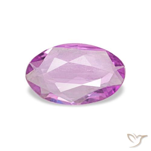 Safira roxo natural 0,44ct, corte oval, VVS