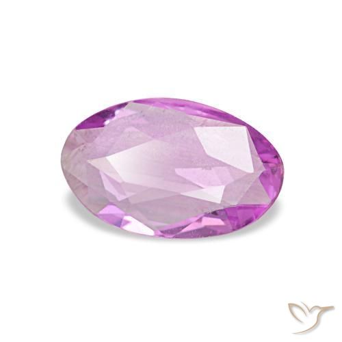 Safira roxo natural 0,44ct, corte oval, VVS