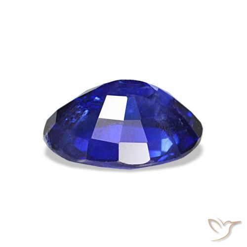Safira azul natural 1,43ct, corte oval, VS
