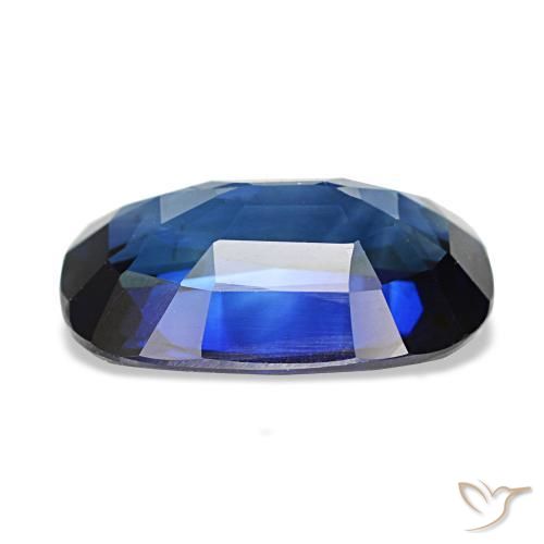 Safira azul natural 3,01ct, almofada cortada, VVS