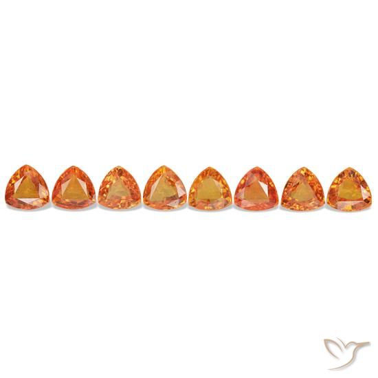5.34ctw laranja safira, trillion, VVS