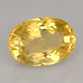 Escapolita amarelo natural 5,53ct, corte oval, VVS-VS