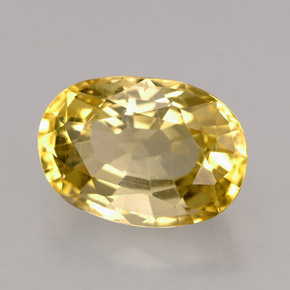 Escapolita amarelo natural 3,48ct, corte oval, VVS-VS