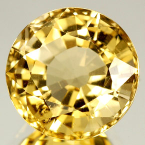 Escapolita amarelo natural 3,94ct, corte redondo, VS