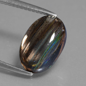 Escapolita multicolorido natural 3,89ct, corte oval, transparente