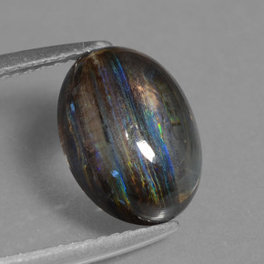 Escapolita multicolorido natural 3,85ct, corte oval, transparente