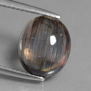 Escapolita multicolorido natural 3,59ct, corte oval, transparente