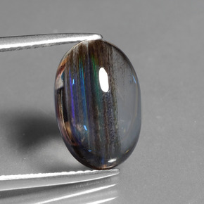Escapolita multicolorido natural 5,76ct, corte oval, transparente