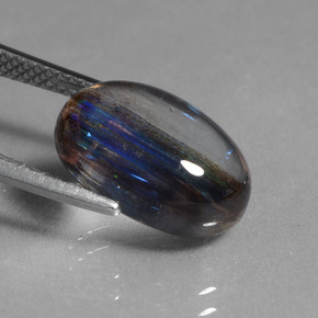 Escapolita multicolorido natural 5,76ct, corte oval, transparente