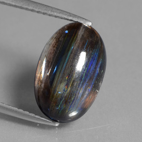 Escapolita multicolorido natural 6,73ct, corte oval, transparente