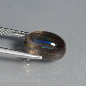 Escapolita multicolorido natural 3,70ct, corte oval, transparente