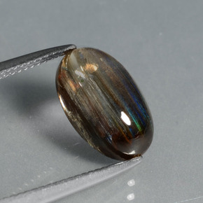 Escapolita multicolorido natural 4,41ct, corte oval, transparente
