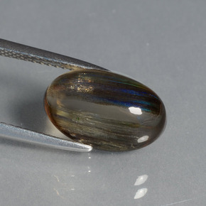Escapolita multicolorido natural 4,41ct, corte oval, transparente