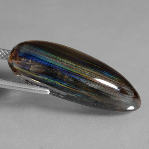 Escapolita Arco-íris colorido Natural 15.08ct, Formato de pêra, Transparente