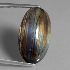 Escapolita multicolorido natural 13,48ct, corte oval, translúcido