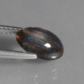 Escapolita multicolorido natural 1,84ct, corte oval, transparente