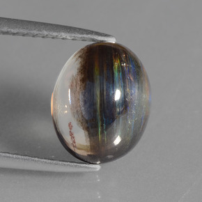 Escapolita multicolorido natural 4,52ct, corte oval, transparente