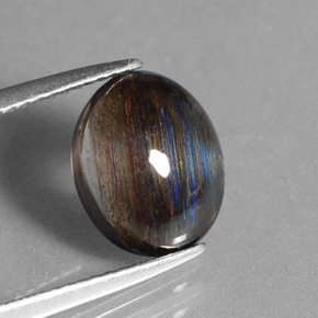 Escapolita Arco-íris colorido Natural 2.54ct, Corte Oval, Translúcido