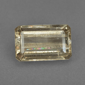 Escapolita multicolorido natural 6,56ct, corte esmeralda, transparente