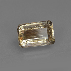 Escapolita multicolorido natural 2,88ct, corte esmeralda, transparente