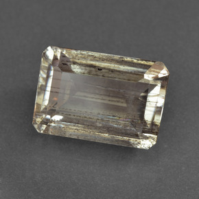 Escapolita multicolorido natural 8,41ct, corte esmeralda, transparente
