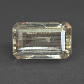 Escapolita multicolorido natural 8,96ct, corte esmeralda, transparente