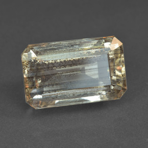 Escapolita multicolorido natural 8,96ct, corte esmeralda, transparente